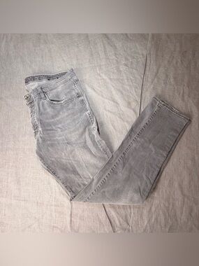 GAS Denim Mitch Men's Straight Fit Gray Jeans Premium Quality Casual Size 34
